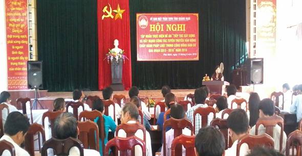 Phú Ninh tổ chức hội nghị tập huấn tuyên truyền pháp luật 2016